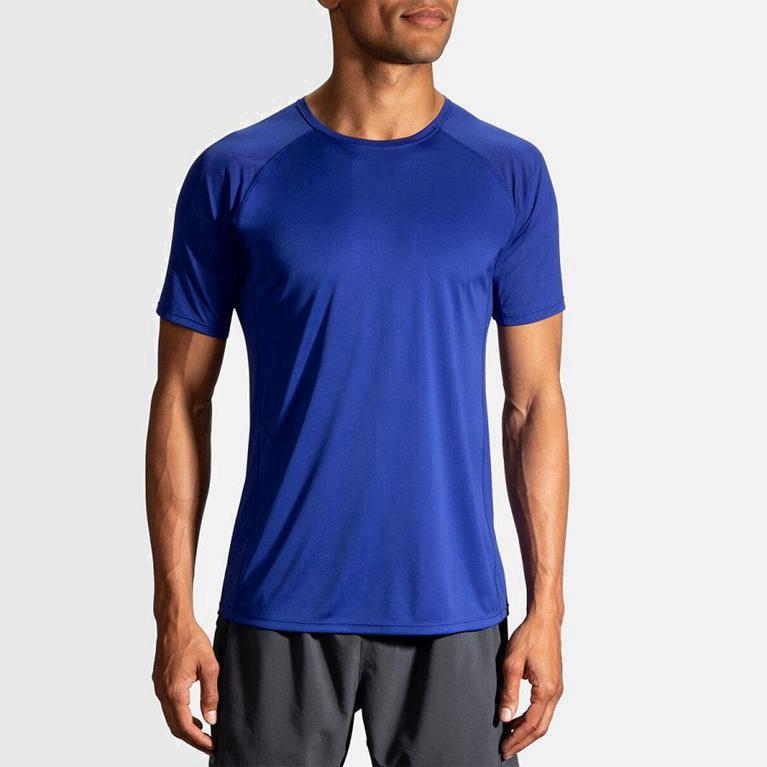 Brooks Stealth - Camisetas Manga Corta Hombre - Azules (UNTS-31569)